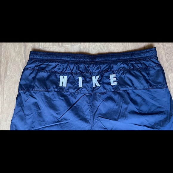 Nike Trainers Spell Out Trunks Shorts Lined Blue Vintage Men’s Size L - Picture 2 of 11